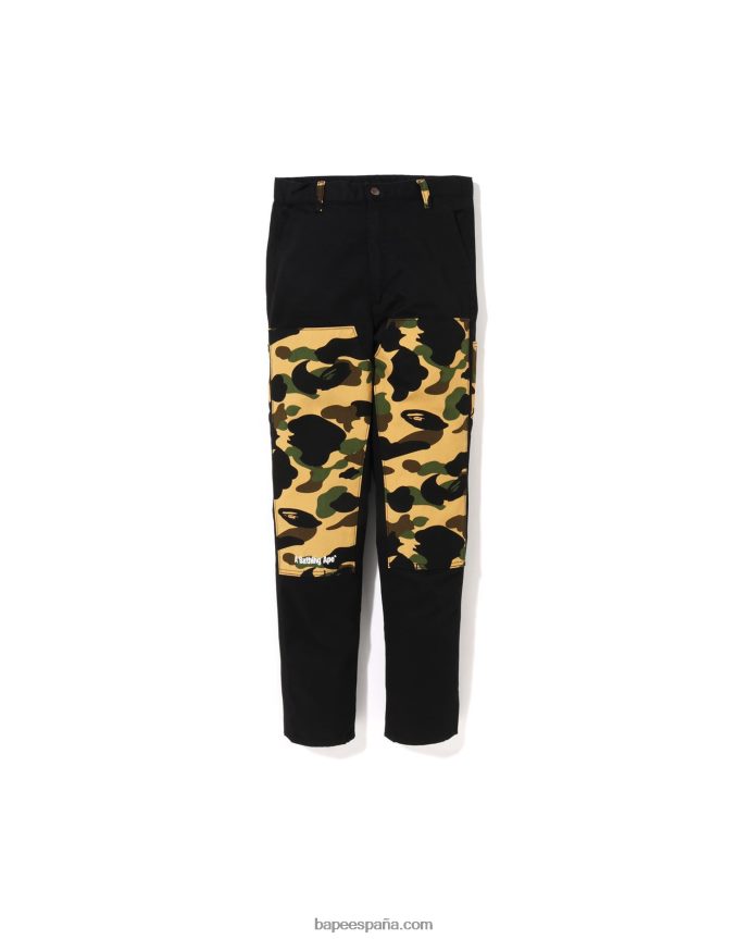 niños A Bathing Ape Pantalones de pintor 1st camo jr 288PLL1498 negro