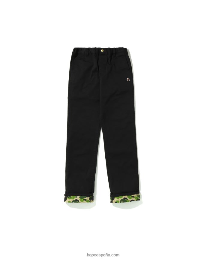 niños A Bathing Ape abc pantalones de camuflaje con puños jr 288PLL1683 negro