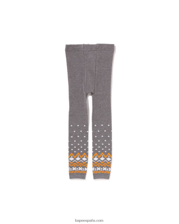 niños A Bathing Ape bebé milo legging nórdico 288PLL1467 gris