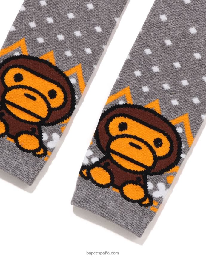 niños A Bathing Ape bebé milo legging nórdico 288PLL1467 gris