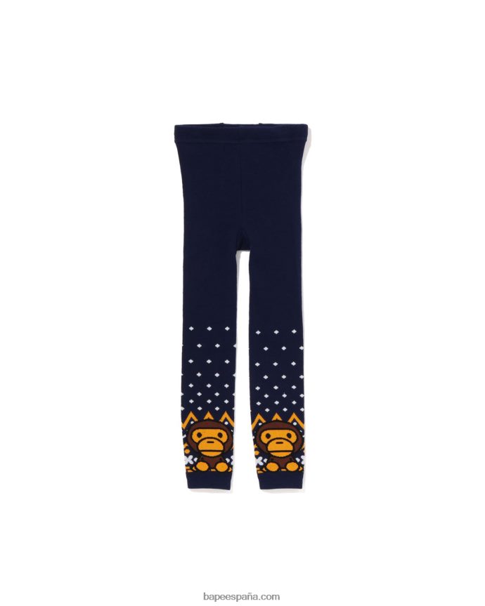 niños A Bathing Ape bebé milo legging nórdico 288PLL1468 Azul marino