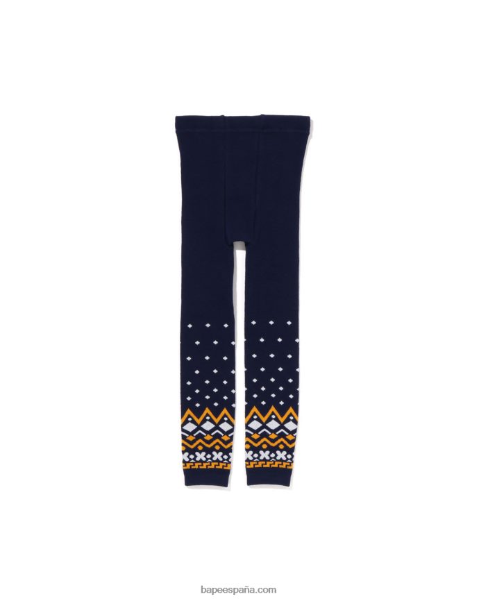 niños A Bathing Ape bebé milo legging nórdico 288PLL1468 Azul marino