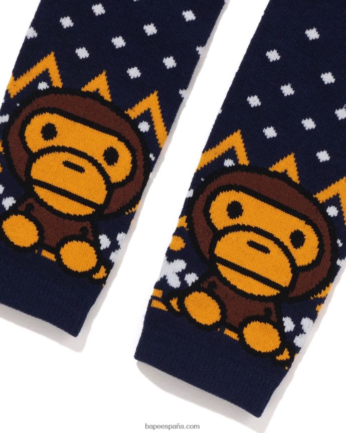 niños A Bathing Ape bebé milo legging nórdico 288PLL1468 Azul marino