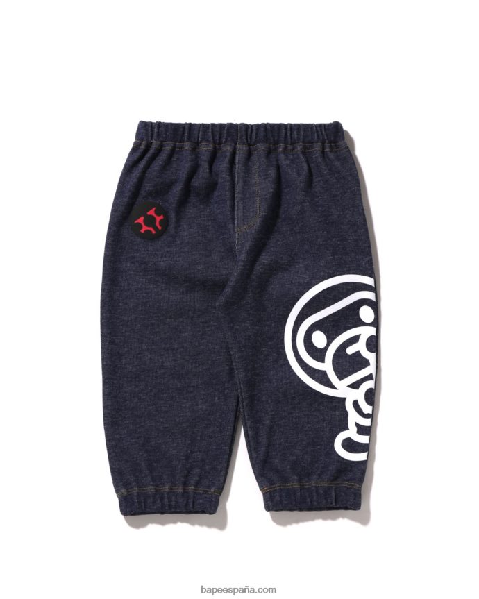 niños A Bathing Ape pantalon bebe milo 288PLL1627 mezclilla