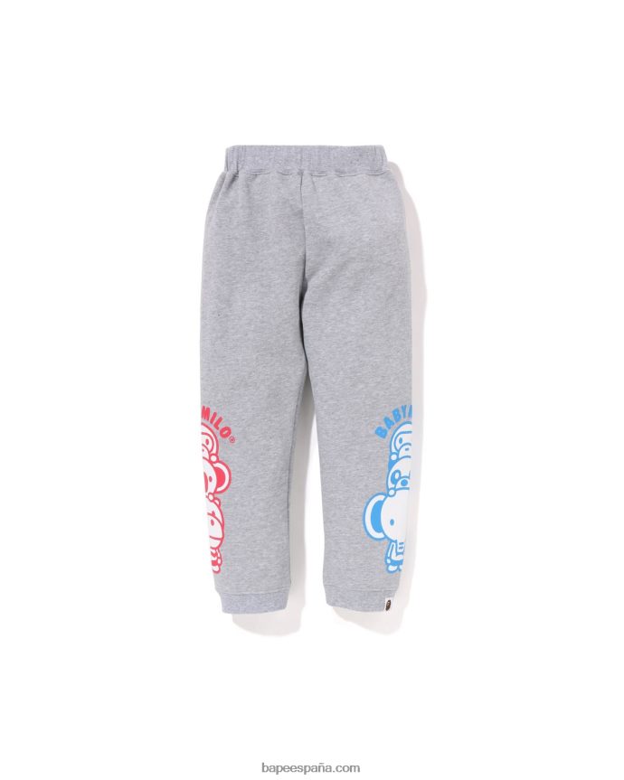 niños A Bathing Ape pantalon de chándal baby milo friends 288PLL1421 gris
