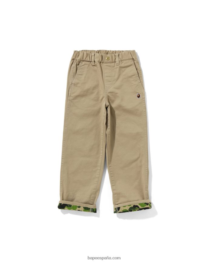 niños A Bathing Ape pantalones camuflados abc 288PLL1671 beige