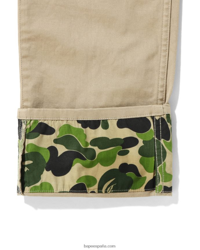 niños A Bathing Ape pantalones camuflados abc 288PLL1671 beige
