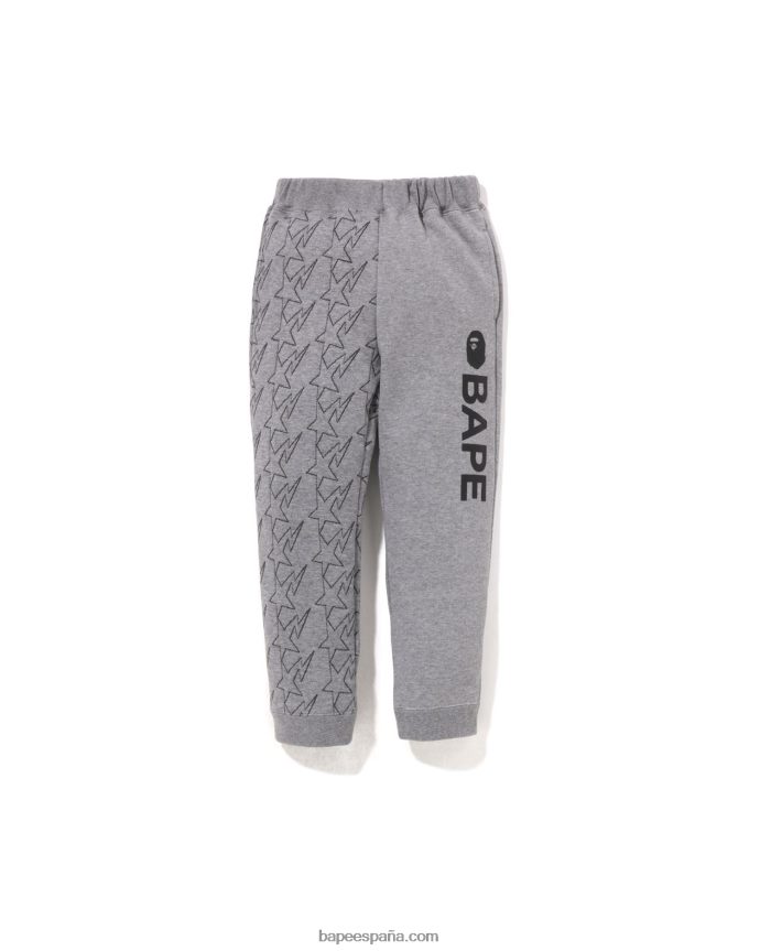 niños A Bathing Ape pantalones de chándal acolchados sta 288PLL1542 gris