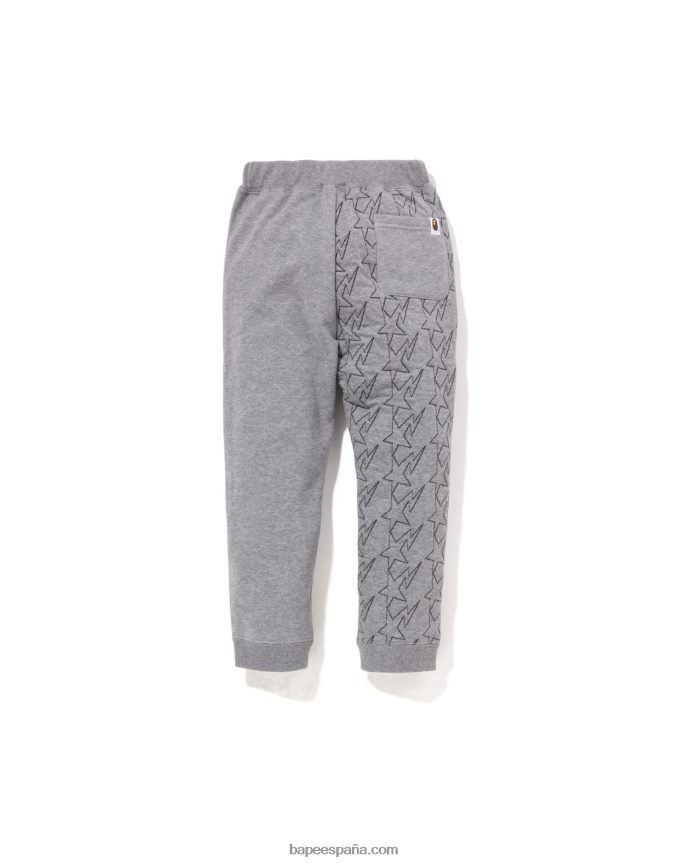 niños A Bathing Ape pantalones de chándal acolchados sta 288PLL1542 gris
