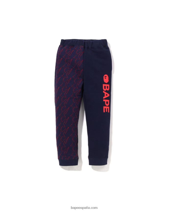 niños A Bathing Ape pantalones de chándal acolchados sta 288PLL1543 azul