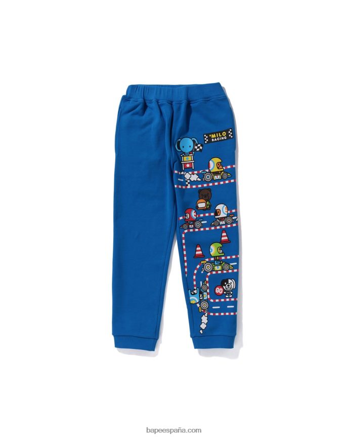 niños A Bathing Ape pantalones de chándal baby milo racing friends 288PLL1731 azul