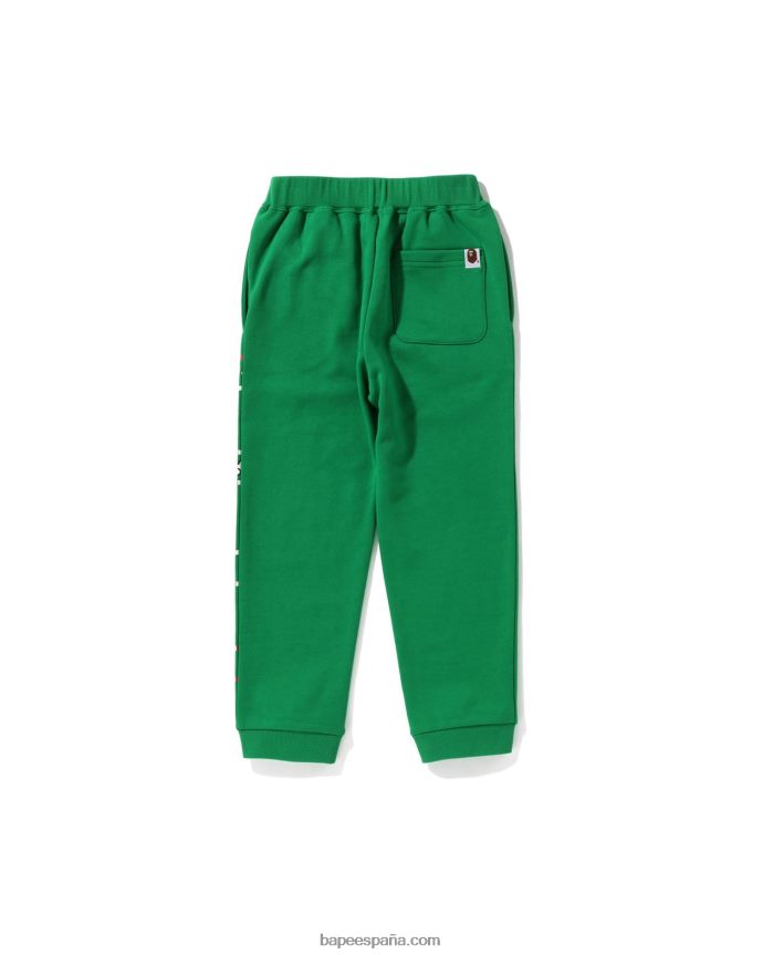 niños A Bathing Ape pantalones de chándal baby milo racing friends 288PLL1732 verde pavo real