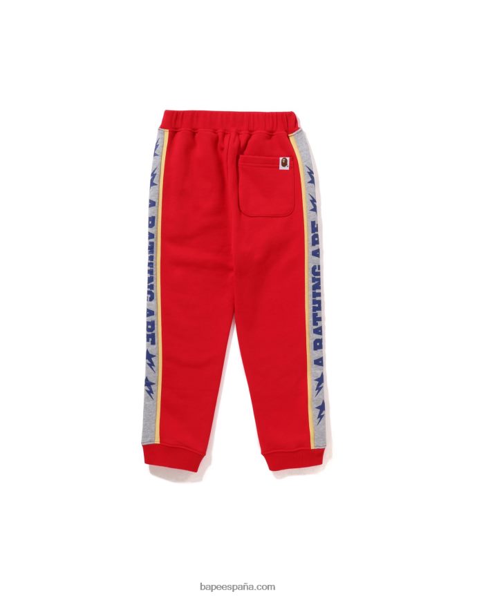 niños A Bathing Ape pantalones de chándal con diseño colour block 288PLL1579 rojo brillante