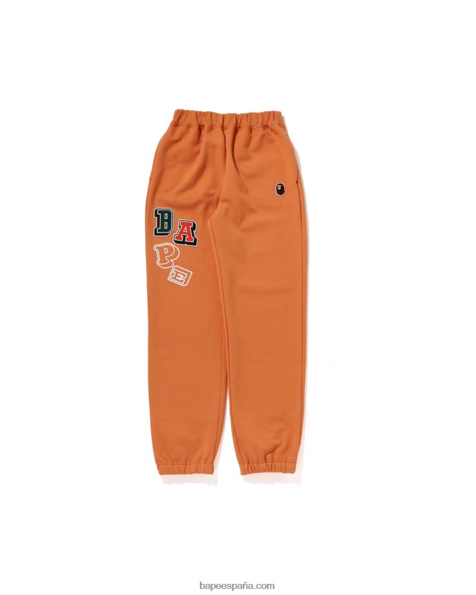 niños A Bathing Ape pantalones de chándal con múltiples fuentes jr 288PLL1678 naranja