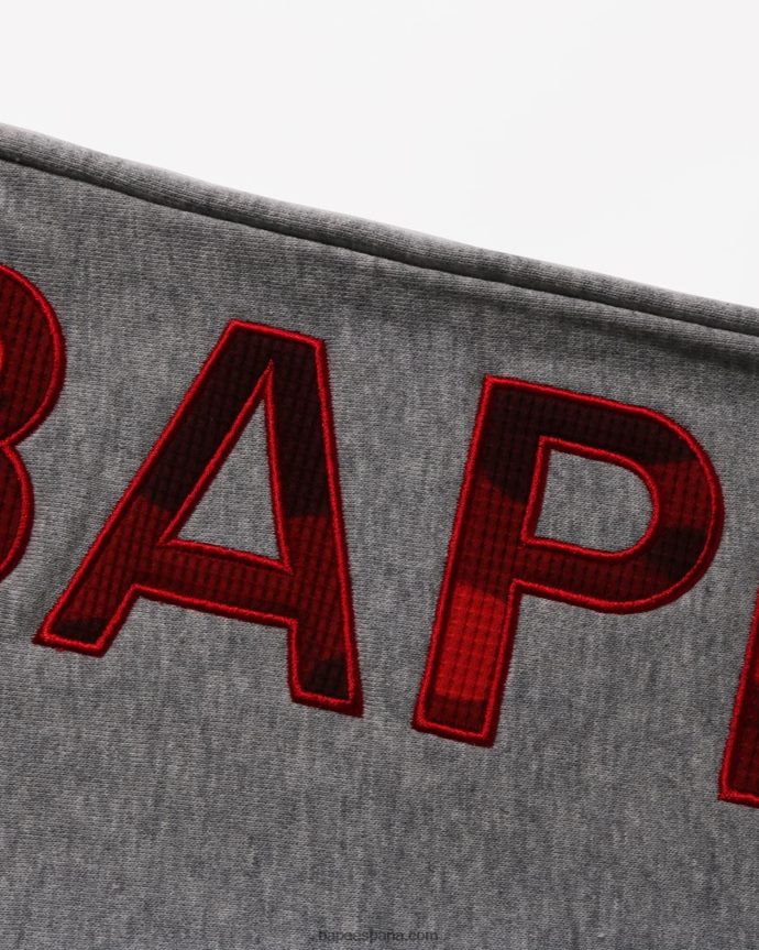 niños A Bathing Ape pantalones de chándal con parches 288PLL1428 gris