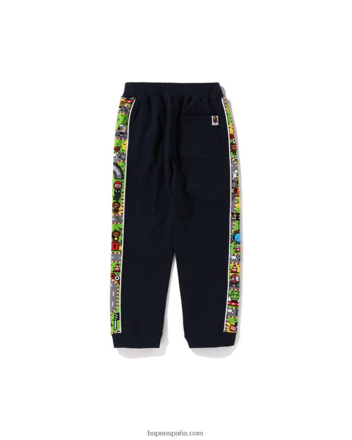 niños A Bathing Ape pantalones de chándal de carreras baby milo 288PLL1719 Azul marino