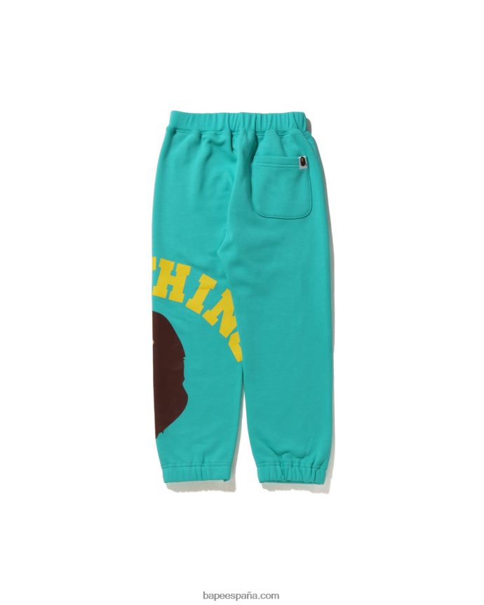 niños A Bathing Ape pantalones de chándal universitarios gigantes 288PLL1536 menta