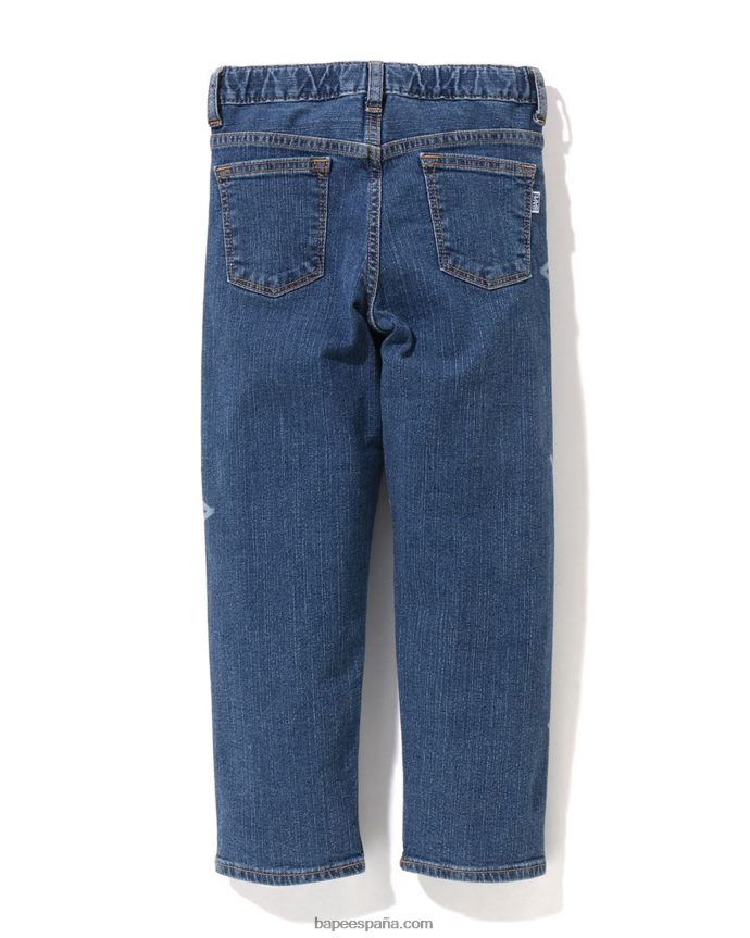 niños A Bathing Ape pantalones de mezclilla al azar sta 288PLL1464 Azul marino