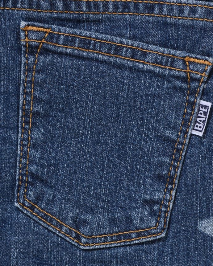 niños A Bathing Ape pantalones de mezclilla al azar sta 288PLL1464 Azul marino