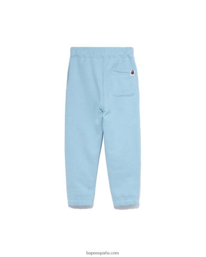 niños A Bathing Ape pantalones deportivos universitarios 288PLL1445 azul claro