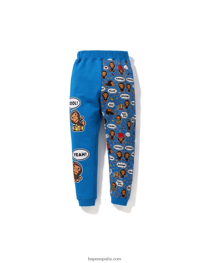 niños A Bathing Ape pantalones slim baby milo globo de diálogo 288PLL1476 azul