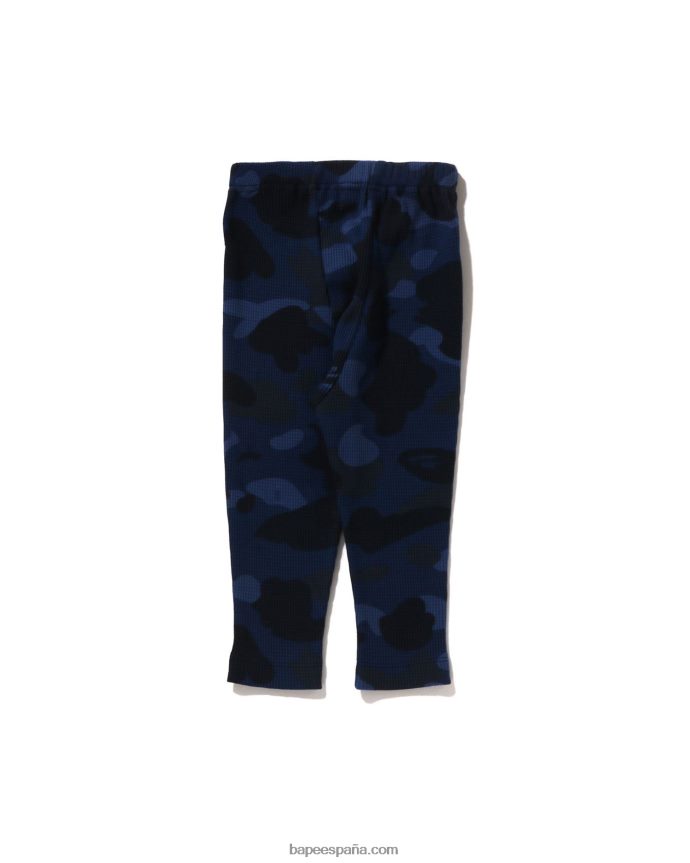 niños A Bathing Ape pantalones térmicos de camuflaje de color 288PLL1424 Azul marino