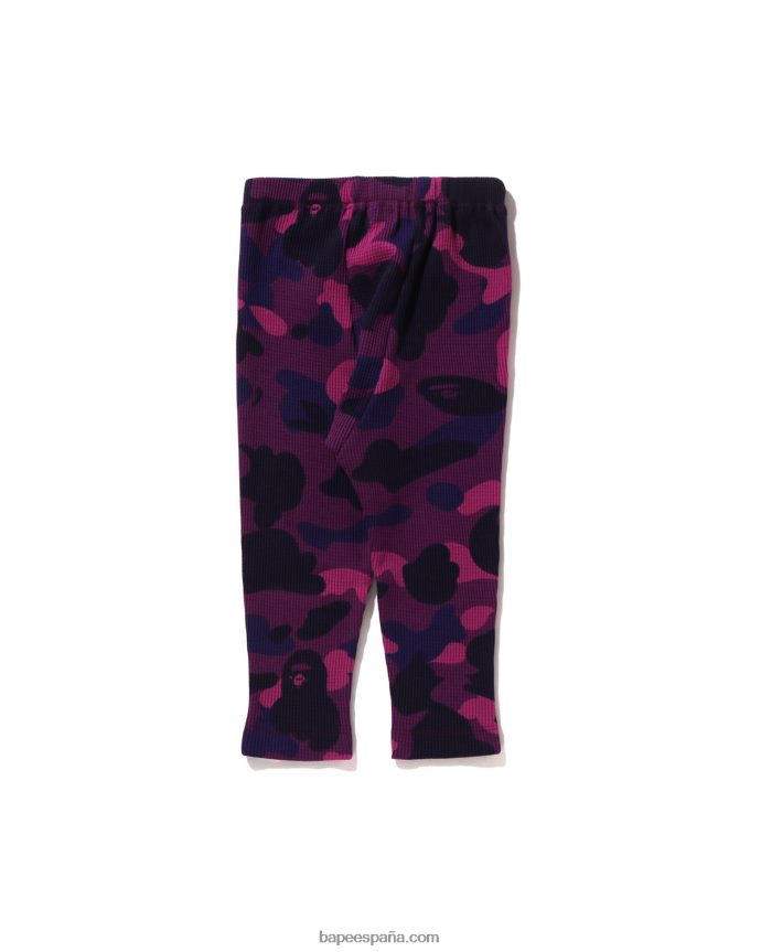niños A Bathing Ape pantalones térmicos de camuflaje de color 288PLL1425 púrpura