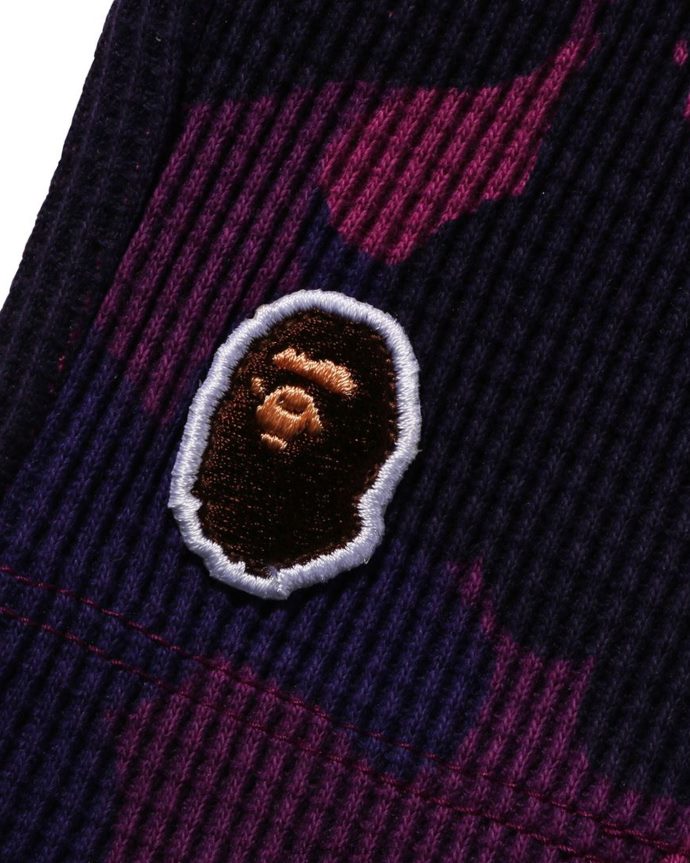 niños A Bathing Ape pantalones térmicos de camuflaje de color 288PLL1425 púrpura