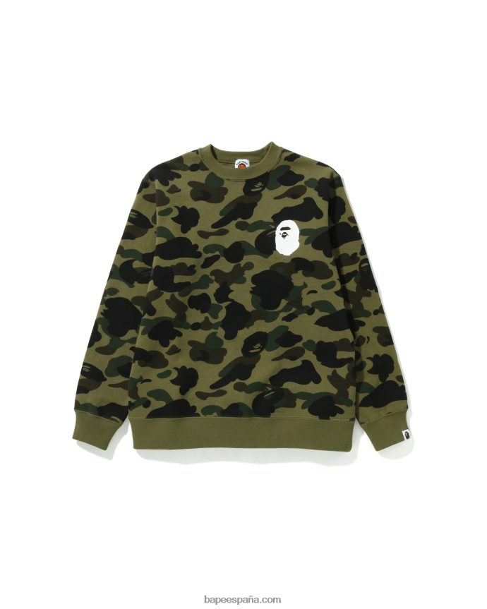 niños A Bathing Ape 1st camo head cuello redondo jr 288PLL1666 ejercito verde