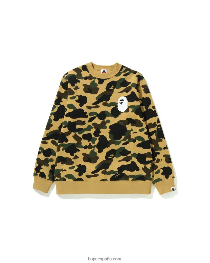 niños A Bathing Ape 1st camo head cuello redondo jr 288PLL1667 amarillo