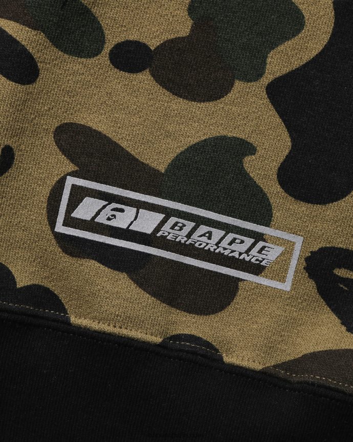 niños A Bathing Ape 1st camo racing sudadera con capucha a capas 288PLL1668 ejercito verde