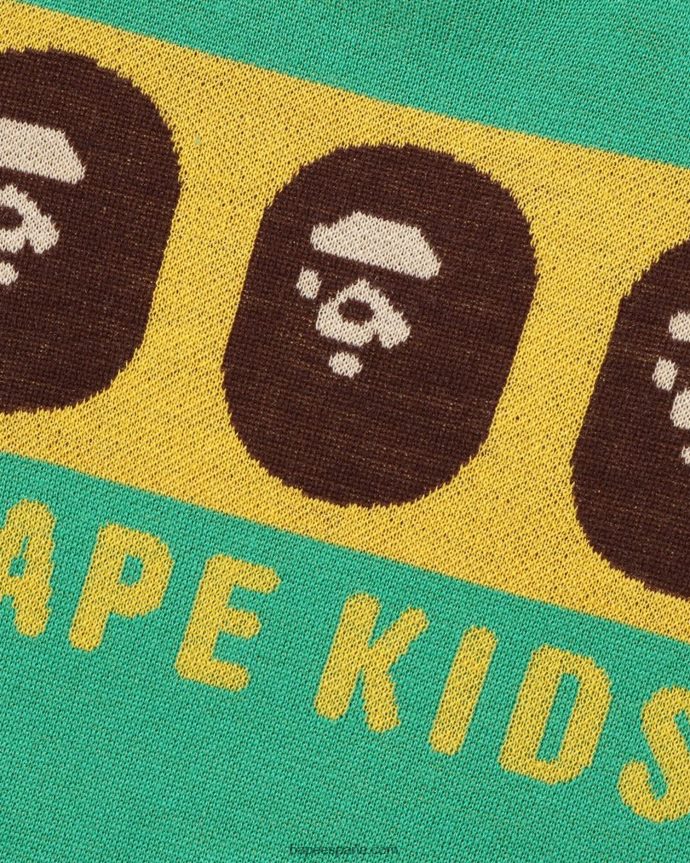 niños A Bathing Ape cabeza de punto 288PLL1526 verde claro