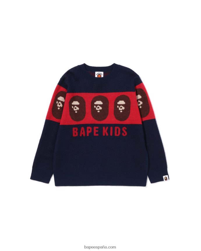 niños A Bathing Ape cabeza de punto 288PLL1527 Azul marino