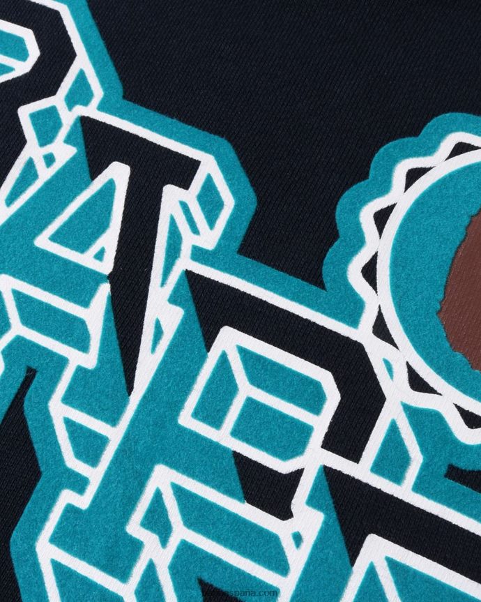 niños A Bathing Ape cabeza emblema cuello redondo 288PLL1571 azul
