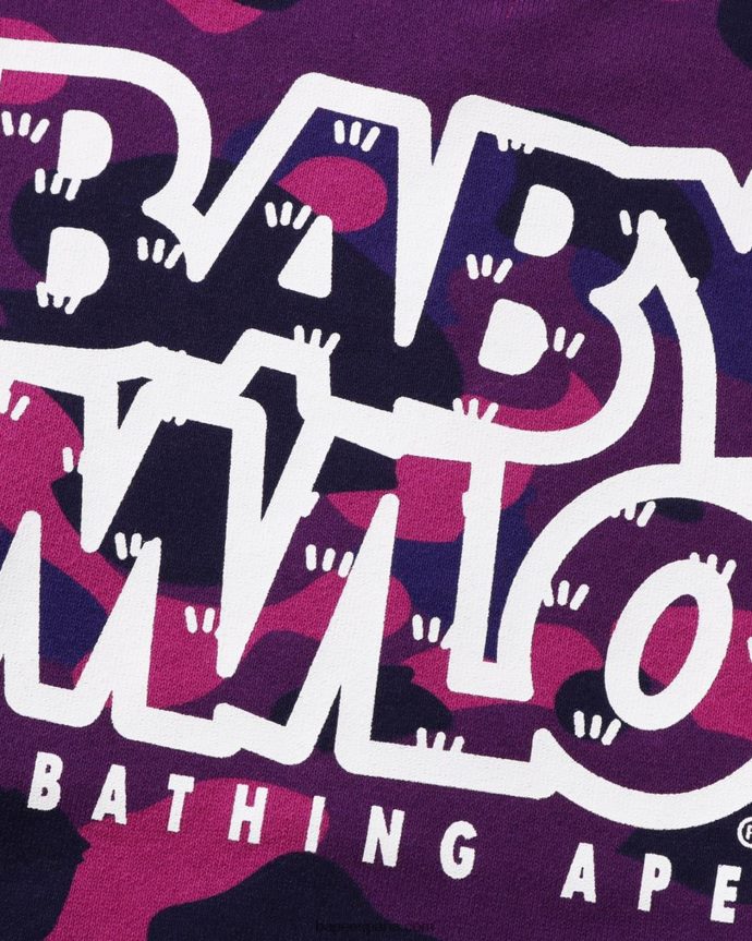 niños A Bathing Ape color camo baby milo camp cuello redondo 288PLL1472 púrpura