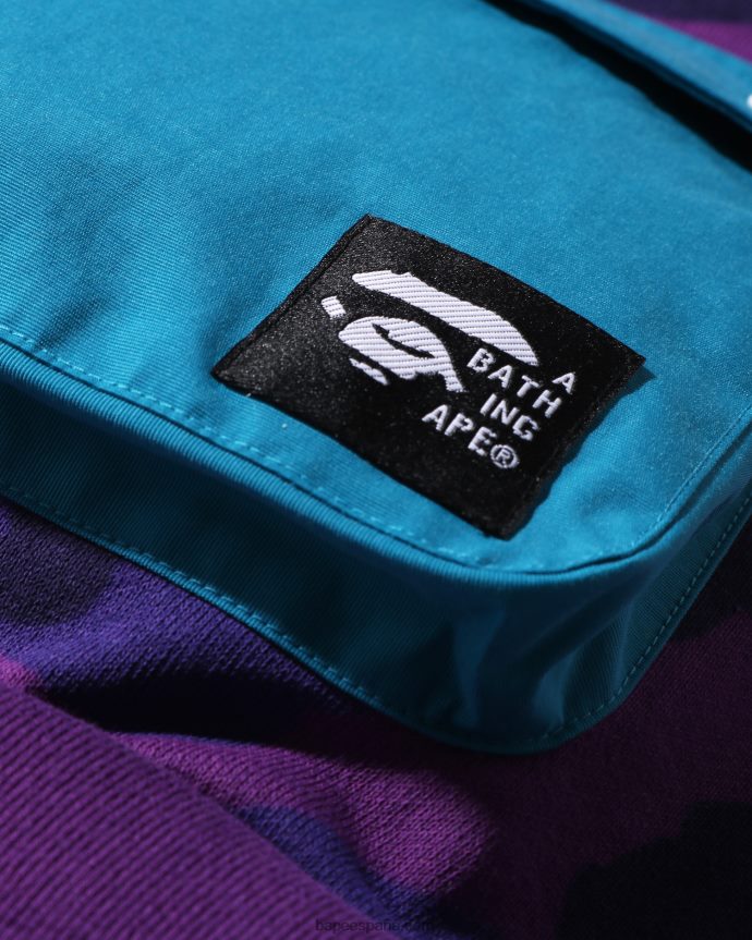 niños A Bathing Ape color camuflaje bolsillo ajuste holgado cuello redondo jr 288PLL1634 púrpura