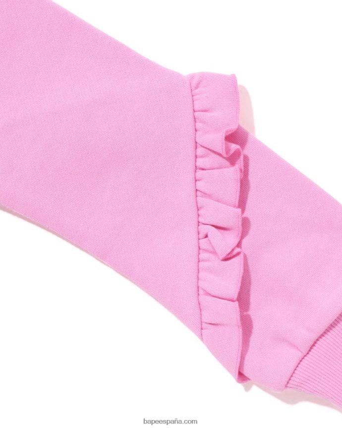 niños A Bathing Ape cuello redondo con volantes de corazón baby milo 288PLL1496 rosa