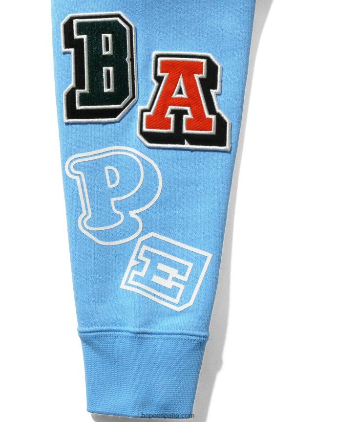 niños A Bathing Ape múltiples fuentes sudadera con capucha 288PLL1674 azul