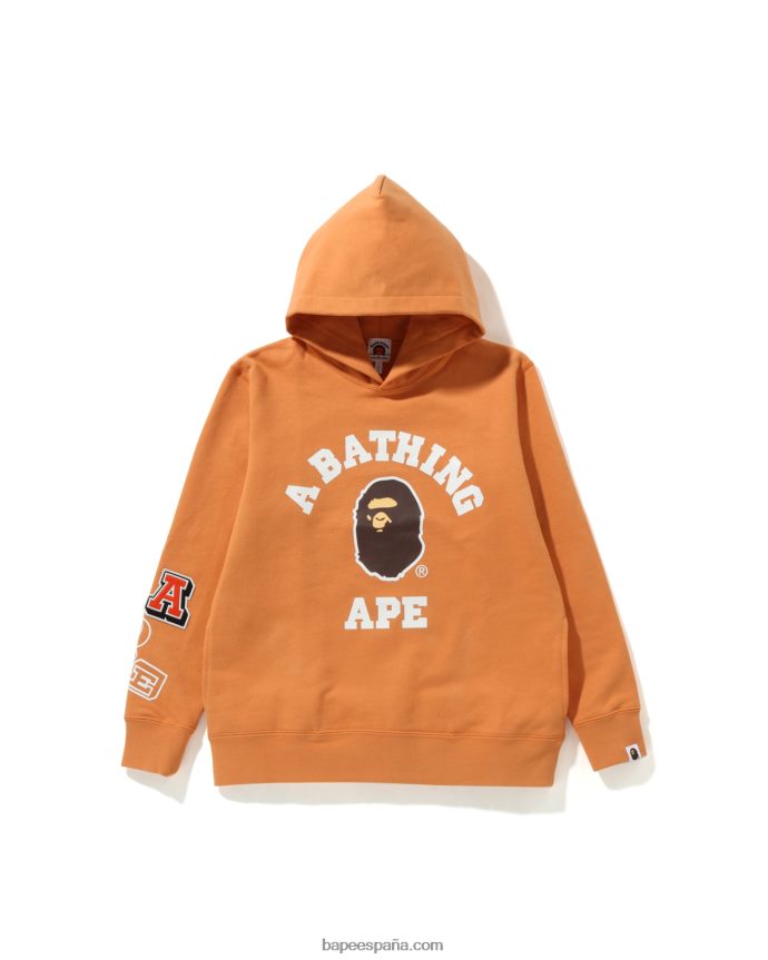 niños A Bathing Ape múltiples fuentes sudadera con capucha jr 288PLL1695 naranja
