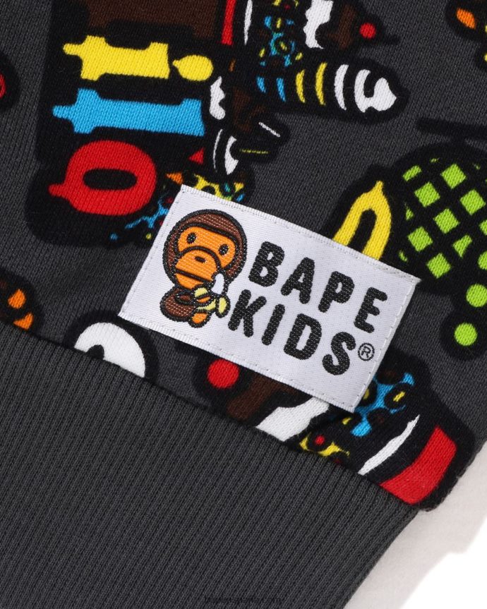 niños A Bathing Ape sudadera baby milo con mezcla de frutas 288PLL1442 gris oscuro
