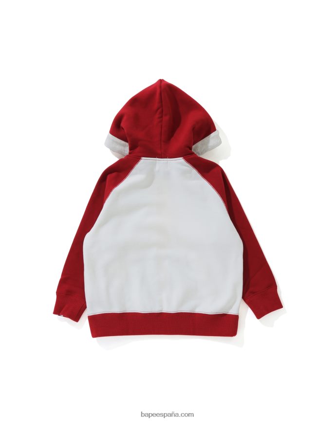 niños A Bathing Ape sudadera baby milo star con cremallera 288PLL1792 rojo brillante