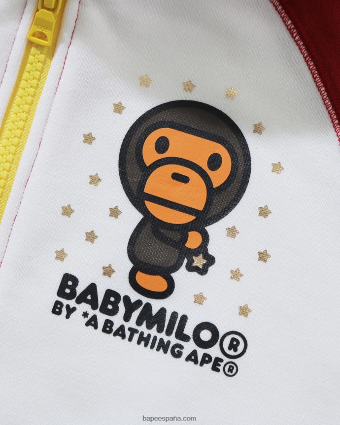 niños A Bathing Ape sudadera baby milo star con cremallera 288PLL1792 rojo brillante