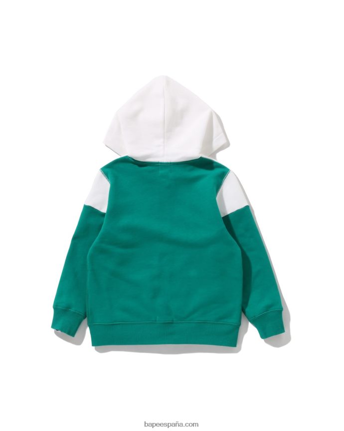niños A Bathing Ape sudadera con cremallera y diseño colour block 288PLL1580 menta