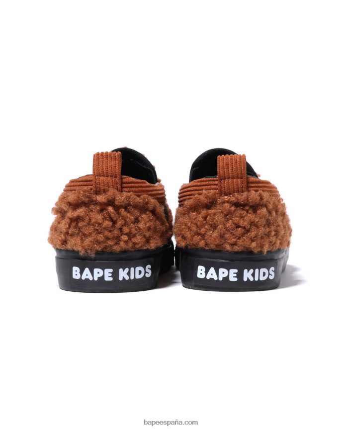 niños A Bathing Ape zapatillas baby milo boa 288PLL1522 marrón