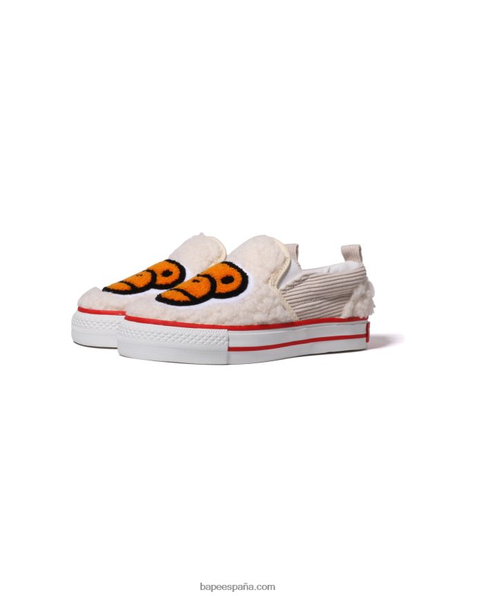 niños A Bathing Ape zapatillas baby milo boa 288PLL1523 blanco