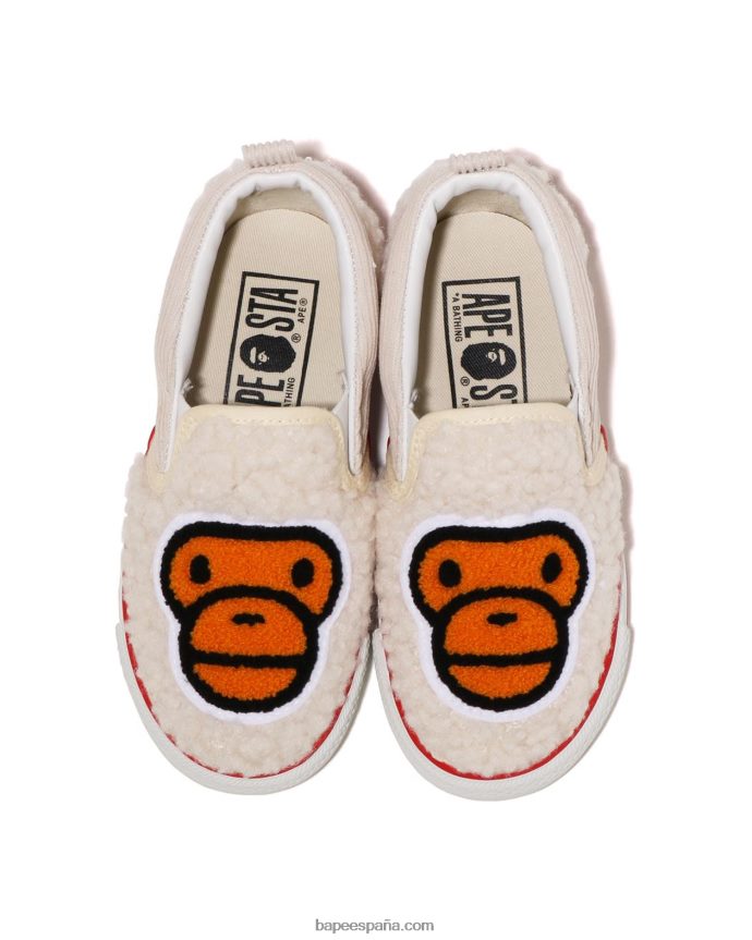 niños A Bathing Ape zapatillas baby milo boa 288PLL1523 blanco