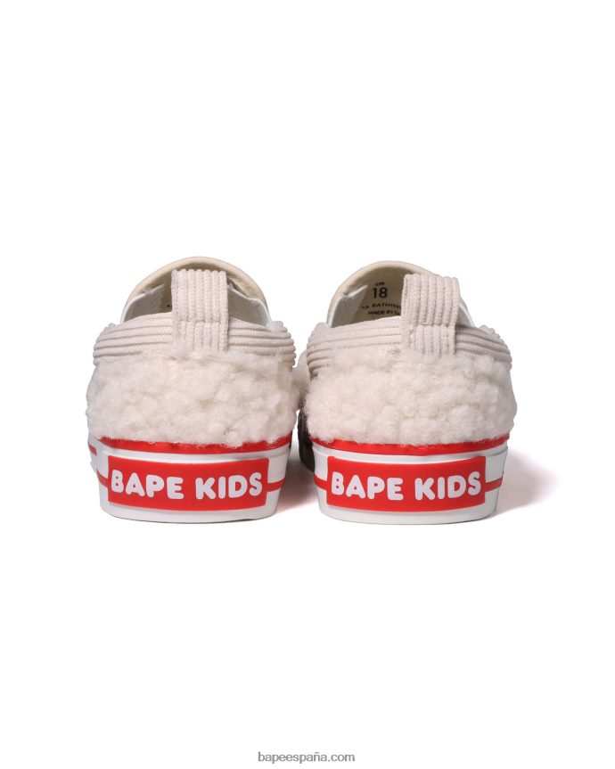 niños A Bathing Ape zapatillas baby milo boa 288PLL1523 blanco