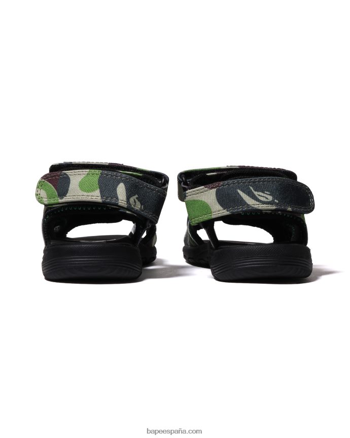 niños A Bathing Ape sandalias bebe milo abc 288PLL1267 ejercito verde